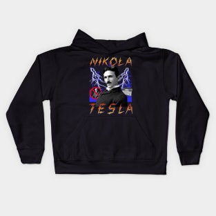 TESLA RAP BAND TEE Nikola Tesla Historic Inventor Electricity 90's Vintage Style Kids Hoodie
